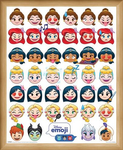 Framed Framed A Happy Ending - Disney Emoji Princess