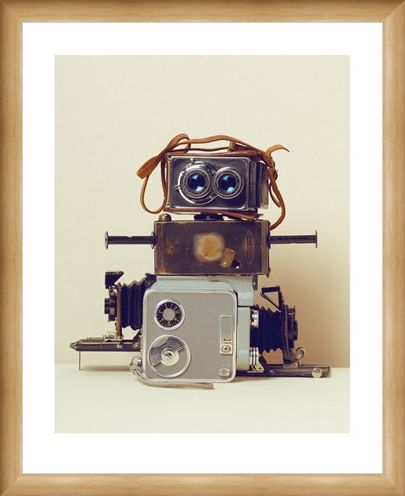 Framed Framed Robot Hair - Ian Winstanley
