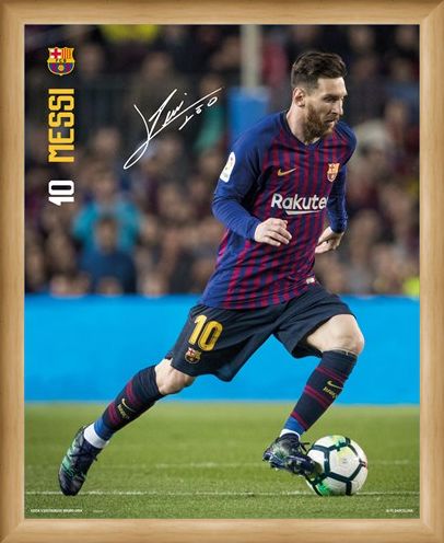 Framed Framed Messi 18-19 - Barcelona FC