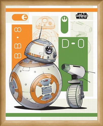 Framed Framed The Rise Of Skywalker BB8 and D-0 - Star Wars