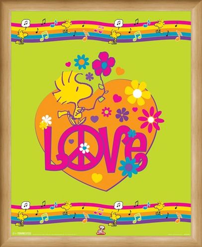 Framed Framed Woodstock Gets Groovy - Peanuts