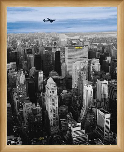 Framed Framed Flying High above The MetLife Building - New York City