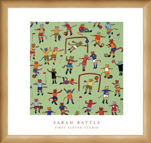 Framed Framed Football Cats - Sarah Battle