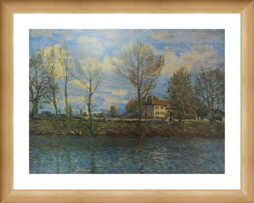 Framed Framed Island of The Grande Jatte - Alfred Sisley