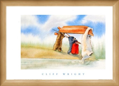 Framed Framed Boating Bears - Cliff Wright