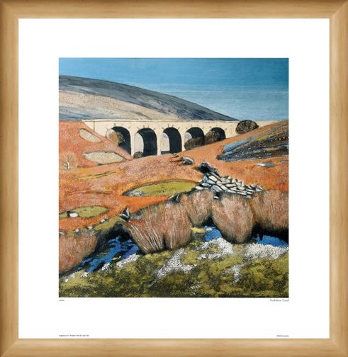 Framed Framed Yorkshire Landscape with Viaduct - Lydia Bauman