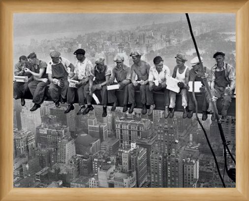 Framed Framed Lunch on a Skyscraper - Iconic New York Photo