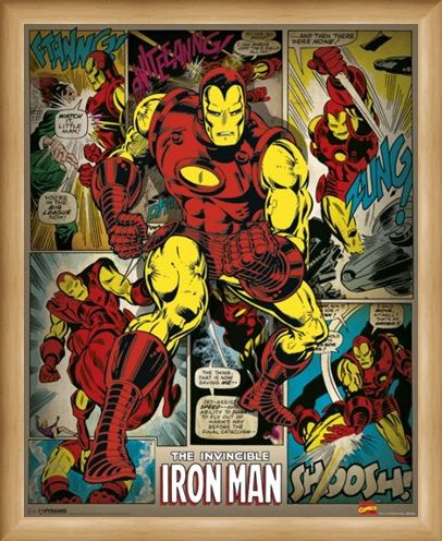 Framed Framed Hero To The Rescue - The Invincible Iron Man