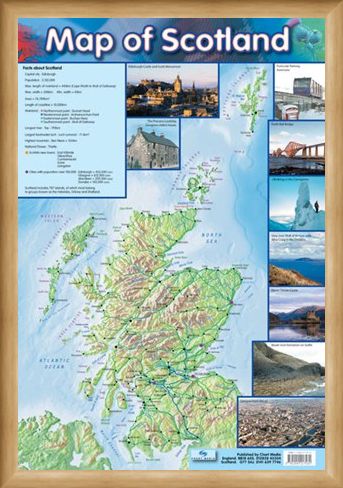 Framed Framed Map Of Scotland - Travel Companion