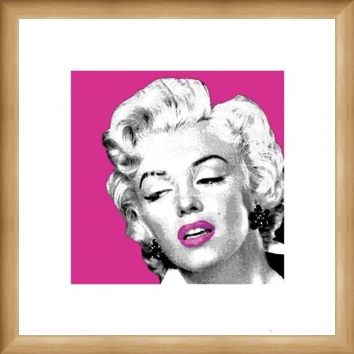 Framed Framed Pink Lipped - Marilyn Monroe
