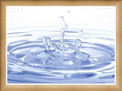 Framed Framed Ripples - Blue Splash