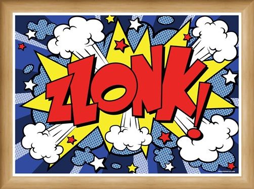Framed Framed Comic Style Explosion - Zlonk!