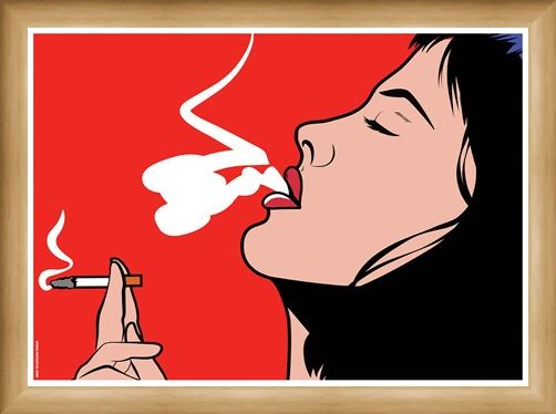 Framed Framed Smoke - Pop Art Exhale