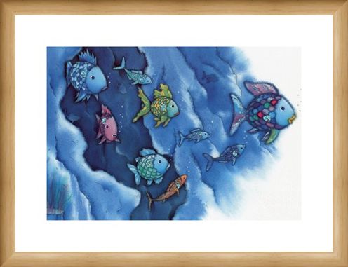 Framed Framed Rainbow Fish Plays with all his Friends - Marcus Pfister