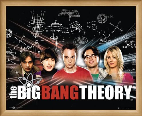 Framed Framed Raj, Howard, Sheldon, Leonard & Penny - The Big Bang Theory