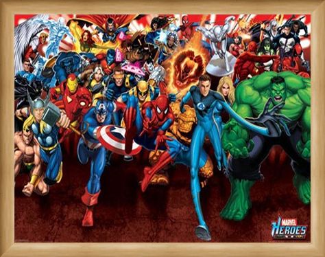 Framed Framed Here To Save The Day - Marvel Heroes