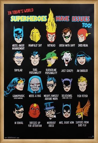 Framed Framed Superheroes Have Issues Too - DC Comics