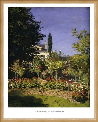 Framed Framed The Garden in Bloom - Claude Monet