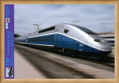 Framed Framed TGV High Speed Train - Trains