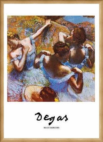 Framed Framed Blue Dancer - Edgar Degas