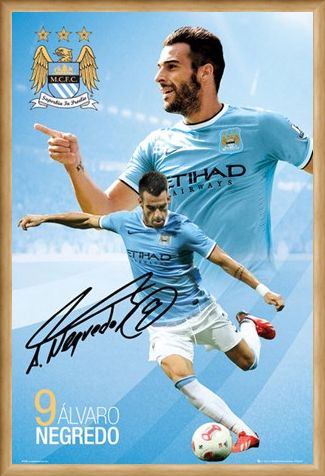 Framed Framed Alvaro Negredo - Manchester City Football Club