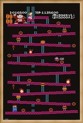 Framed Framed Donkey Kong - Retro Gaming