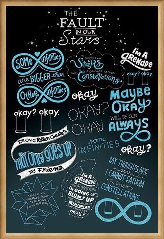 Framed Framed The Fault In Our Stars Typographic - The Fault In Our Stars