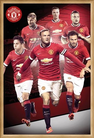 Framed Framed Manchester United Star Players 2014/15 - Manchester United Football Club