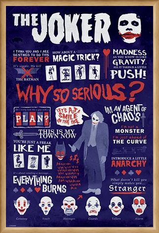 Framed Framed Joker Quotographic - Why So Serious?