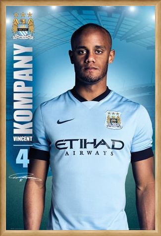 Framed Framed Vincent Kompany - Manchester City Football Club