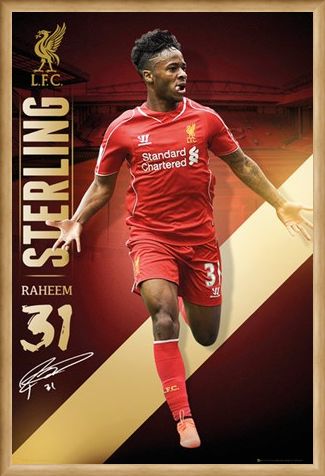 Framed Framed Raheem Sterling - Liverpool Football Club