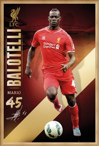 Framed Framed Mario Balotelli - Liverpool Football Club
