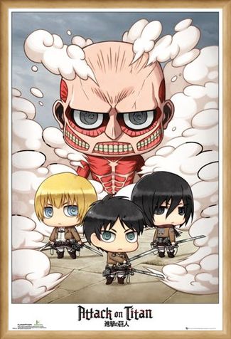 Framed Framed Chibi Group - Attack On Titan