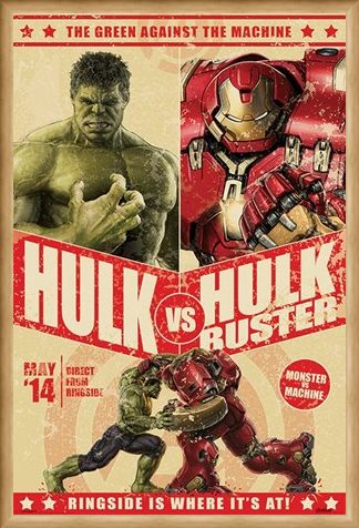 Framed Framed Hulk Vs Hulkbuster - Avengers Age of Ultron