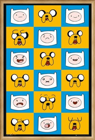 Framed Framed Finn & Jake Funny Faces - Adventure Time