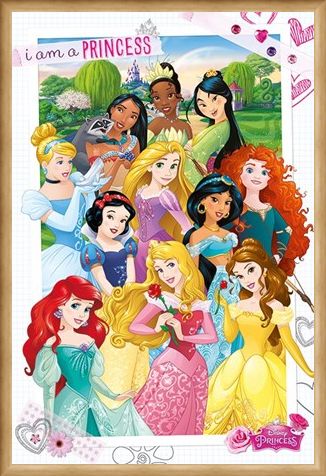 Framed Framed I Am A Princess - Disney Princess