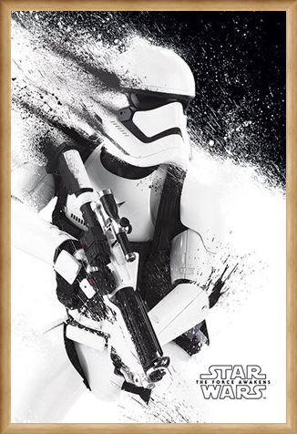 Framed Framed Stormtrooper Paint - Star Wars Episode VII The Force Awakens