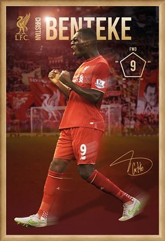 Framed Framed Christian Benteke 2015/16 - Liverpool Football Club