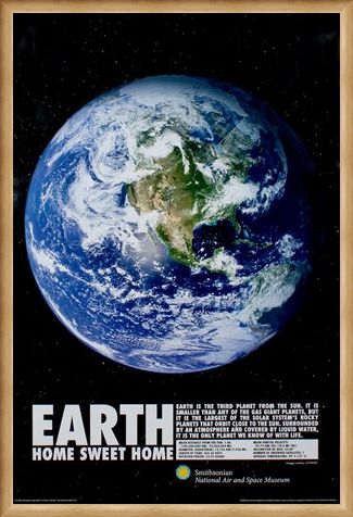 Framed Framed Home Sweet Home - Planet Earth