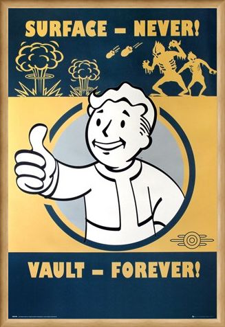 Framed Framed Vault Forever Poster - Fallout 4
