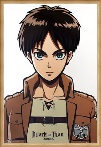 Framed Framed Eren Portrait - Attack on Titan