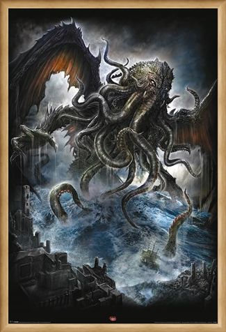 Framed Framed Spiral Cthulhu - Mythical Monster