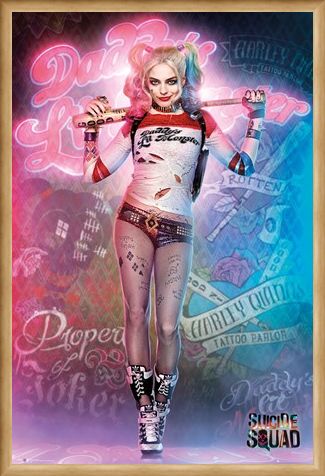 Framed Framed Harley Quinn In Neon - Suicide Squad