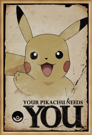 Framed Framed Pikachu Needs You - Pokemon