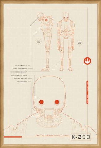 Framed Framed K-2S0 Plans - Star Wars Rogue One