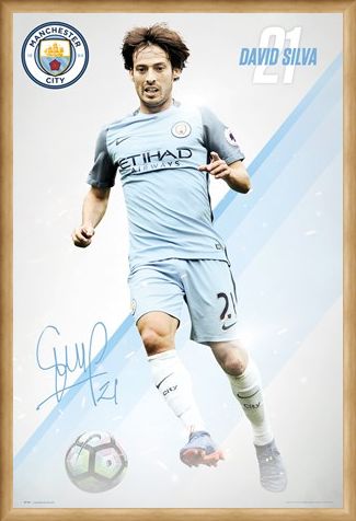 Framed Framed David Silva 16/17 - Manchester City