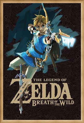 Framed Framed Breath Of The Wild Cover Art - The Legend Of Zelda
