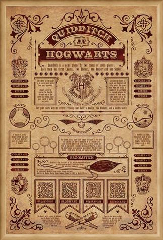 Framed Framed Quidditch At Hogwarts - Harry Potter