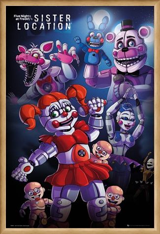 Framed Framed Sister Location - Five Nights At Freddy's