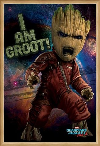 Framed Framed Angry Groot - Guardians of the Galaxy Vol.2